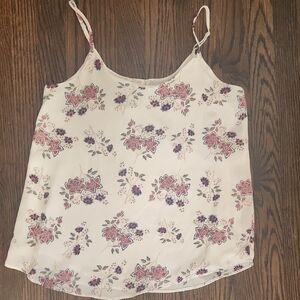 Pink Republic Floral Camisole in White and Pink